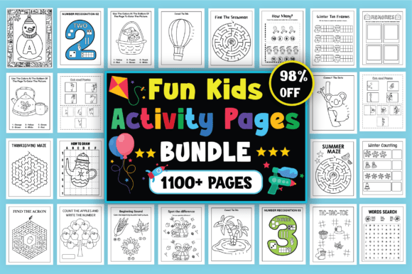 Download Fun Kids Activity Bundle – 1,100+ Pages - Kids activity Collection