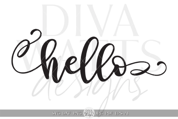 Download Artistic Hello Word Art Design SVG - Svg Collection