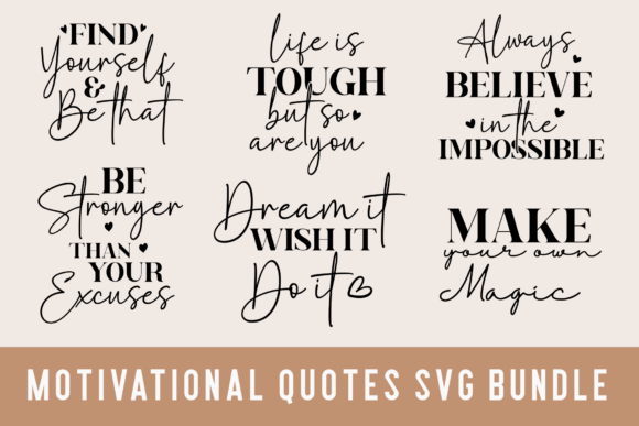Download Motivational Quotes Svg Bundle, Png File - Svg Collection