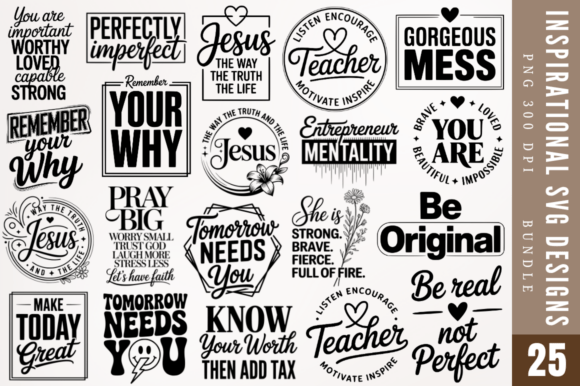 Download Inspirational SVG Designs Bundle - Svg Collection