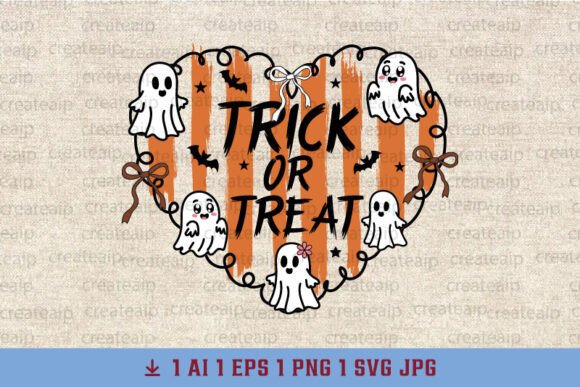 Download Trick or Treat Ghost Heart Halloween SVG - Svg Collection