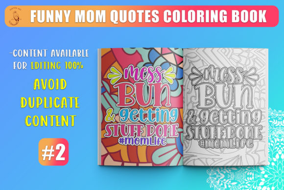 Download Funny Mom Quotes Coloring Book KDP SVG - Svg Collection