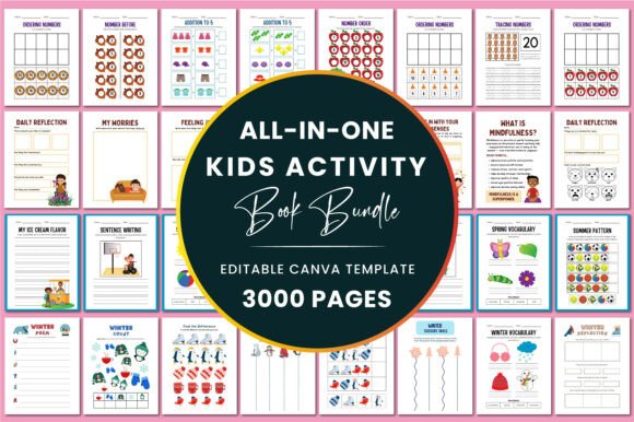 Download All-in-One Kids Activity Book Bundle - Kids activity Collection