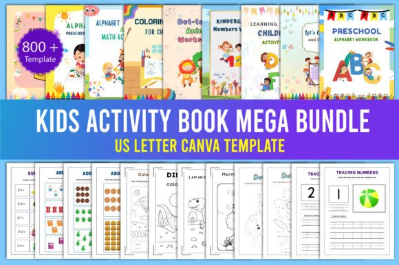 Download Kids Activity Book Mega Bundle Canva - Kids activity Collection