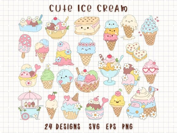Download Ice Cream Clipart Cute Dessert SVG - Svg Collection