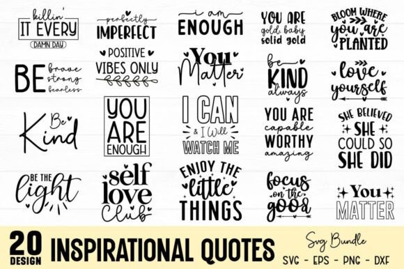 Download Inspirational Quotes Svg Bundle - Svg Collection