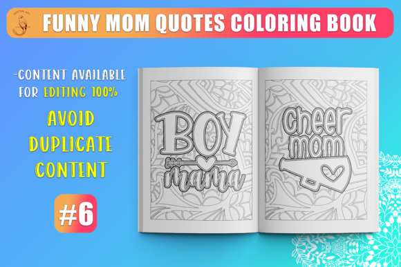Download Funny Mom Quotes Coloring Book KDP SVG - Svg Collection