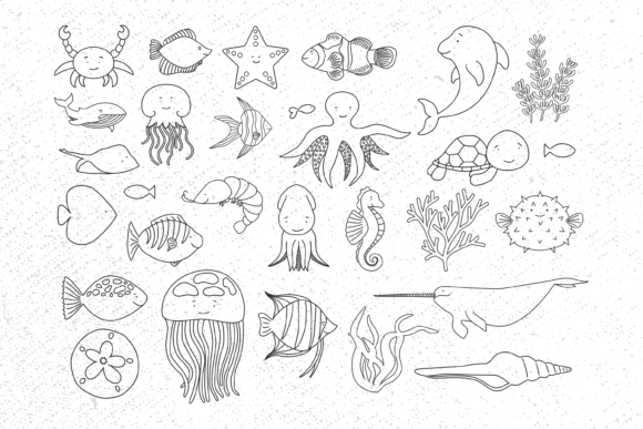 Download Sea Animals Bundle Svg, Sea Animal Svg, - Svg Collection