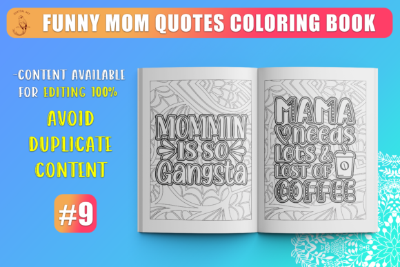 Download Funny Mom Quotes Coloring Book SVG - Svg Collection