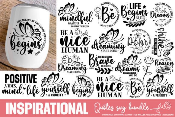 Download Inspirational Quotes Svg Bundle - Svg Collection