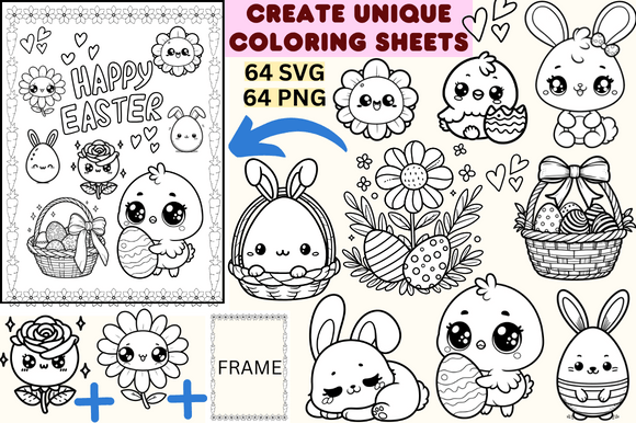 Download Easter Cliparts Black and White SVG PNG - Svg Collection